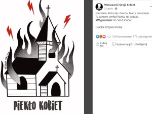 Szokująca grafika Strajku Kobiet. Jest zawiadomienie do prokuratury za nawoływanie do nienawiści