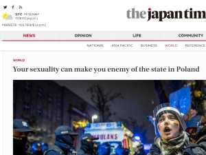 Japan Times pisze o... prześladowaniu mniejszości seksualnych w PL. Znamy autorów tekstu. Zaskoczeni?