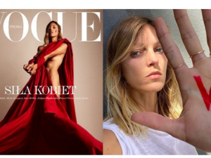 Władza zniewala kobiety zakazem aborcji. Naga Rubik na okładce Vogue Polska żali się na swój los