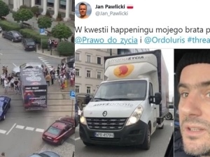 A. Pawlicki zablokował ciężarówkę pro-life. Jan Pawlicki zabiera głos: Mój brat stanął po stronie lewackich niszczycieli życia