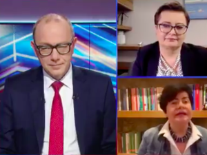 [video] Senyszyn: Przypomniałam sobie rok 1980, kiedy sama byłam w Solidarności. Red. Jankowski: Czytam w wikipedii...
