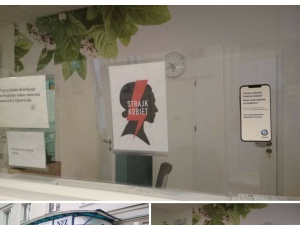 Plakat Strajk Kobiet na terenie przychodni korzystającej z funduszy NFZ?