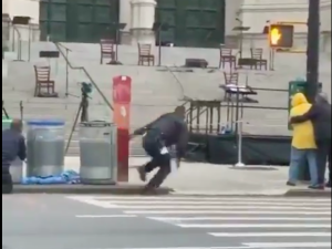 [Video] Policja postrzeliła napastnika w nowojorskiej katedrze Św. Jana Bożego