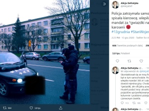 Jest oświadczenie. Kierowca zatrzymany za gwiazdki tylko uważa, że został zatrzymany za gwiazdki
