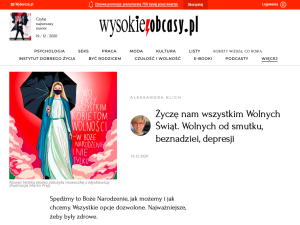 Matka Boska z parasolką i maseczką z czerwoną błyskawicą. Szokująca grafika Wysokich Obcasów 