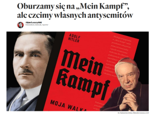 Kard. Wyszyński i Dmowski na grafice z „Mein Kampf” Hitlera. Krytyka Polityczna szokuje