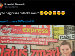 Wierzyć się nie chce. Koszmarna okładka „Super Expressu” ze śp. Krzysztofem Kowalewskim