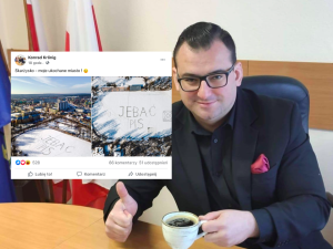 Wielki napis „Je*ać PiS”na śniegu. Szokujący wpis prezydenta Skarżyska-Kamiennej