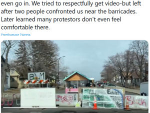 [VIDEO] Awantura w USA! Ruch BLM stworzył strefę no-go w miejscu śmierci Floyda. Zabójstwo, rabunki, barykady