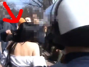 [VIDEO] Spier... kur... jeb.... Czy protestująca była agresywna? Zobacz kolejny film z Głogowa!