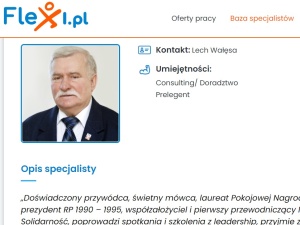 Doświadczony przywódca, laureat Nagrody Nobla. Cena do ustalenia. Lech Wałęsa... szuka pracy