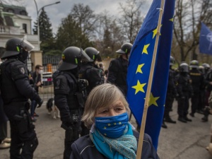 [WIDEO] „Putin jest mordercą”. Demonstracja przed ambasadą Rosji
