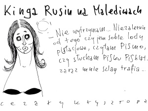 [Nowy rysunek Krysztopy] Kinga Rusin na Malediwach