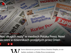 Zmiany redaktorów naczelnych w Polska Press OKO.press porównuje do „Nocy długich noży” z czasów Hitlera