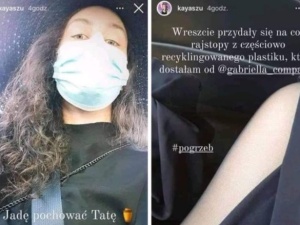 Upadek ludzkości bliski. Aktywistka na Instagramie: Jadę pochować Tatę. Wreszcie przydały się rajstopy od...