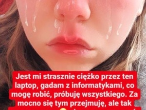 Jest mi strasznie ciężko przez tego laptopa. Dramat lewicowej aktywistki