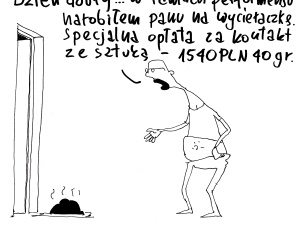 [Nowy rysunek Krysztopy] Narobiłem panu na wycieraczkę