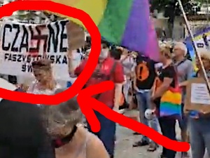 [VIDEO] Czarnek - faszystowska świnia. Słaba frekwencja demonstracji przed MEiN. Nadrabiano symboliczną agresją