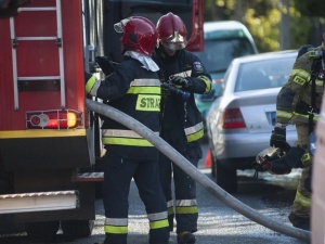 W Zamościu podpalono stację epidemiologiczną i punkt szczepień