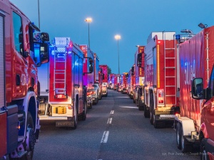 [FOTO] Imponujące. Polscy strażacy w drodze do Grecji. 143 ratowników, 46 pojazdów