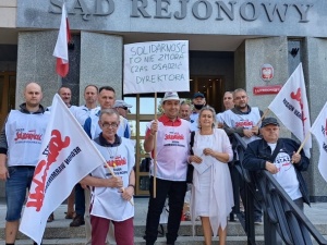 Pikieta związkowców z regionu Warmińsko-Mazurskiego