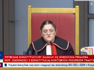 „Orzeczenia TSUE nie są źródłem prawa”. Gorąco na posiedzeniu TK ws. wyższości prawa krajowego nad unijnym [WIDEO]