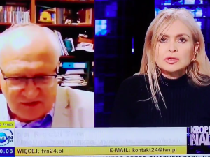 „Dlaczego idą przez bagna? Jest przejście graniczne”. Takiej odpowiedzi Olejnik się nie spodziewała [WIDEO]