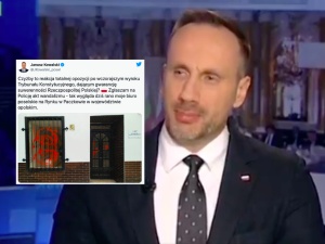 „Czyżby to reakcja totalnej opozycji?”. Zaatakowano biuro poselskie posła Janusza Kowalskiego