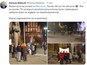 Tej siły nic już nie zatrzyma. Więcej organizatorów niż uczestników. Fiasko Strajku Kobiet w Szczecinie