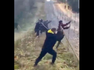 Zamaskowani sprawcy zniszczyli część płotu na granicy z Polską [WIDEO]