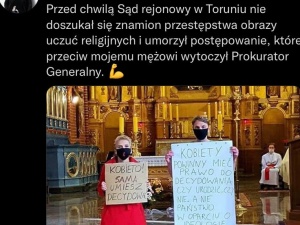 Mąż Scheuring-Wielgus nie odpowie za zakłócanie mszy. Posłanka będzie skarżyć prokuraturę?