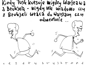 [Nowy rysunek Krysztopy] Tusk - Warszawa - Bruksela