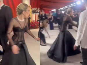 Oscary 2023. Runął na ziemię. Interweniowała Lady Gaga [WIDEO]