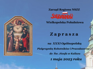 Zapraszamy ludzi pracy na pielgrzymkę do św. Józefa w Kaliszu
