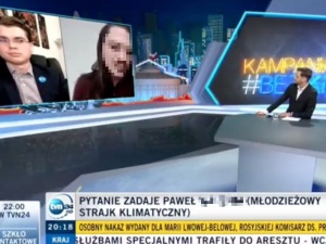 Wskazywany nieoficjalnie przez media jako sprawca zniszczenia pomnika JPII był gościem TVN24 [WIDEO]