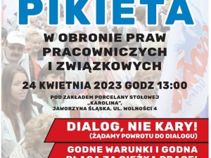 Solidarność zapowiada pikietę pod ZPS Karolina. W zakładzie systematycznie nęka się związki zawodowe