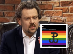 Misiło postanowił o sobie przypomnieć. Umieścił znak Polski Walczącej na tęczy LGBT