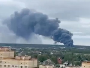 Ogromny pożar pod Moskwą. Opublikowano nagrania [WIDEO]