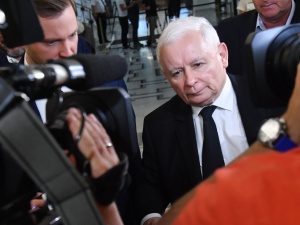 Kaczyński pytany przez dziennikarza o debatę z Tuskiem: Z Weberem chętnie