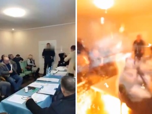 Ukraiński radny odpalił granaty podczas sesji rady wiejskiej. Są ofiary