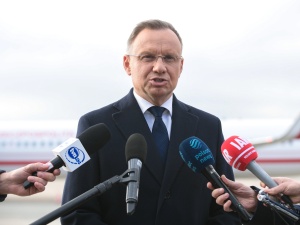 Andrzej Duda po spotkaniu w Pałacu Elizejskim: Absolutnie nia ma decyzji o wysłaniu żołnierzy na Ukrainę