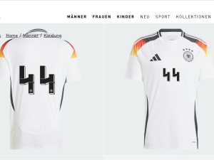 Szokujący wzór koszulki niemieckiej reprezentaci przypomina nazistowski symbol