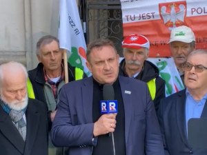 [WIDEO] Solidarność RI zakończyła strajk okupacyjny w Ministerstwie Rolnictwa: Zabrakło rozmów