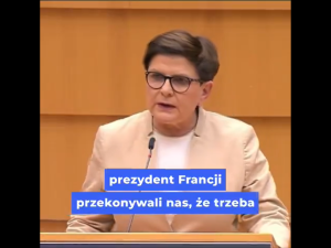 Głosowanie nad paktem migracyjnym. Mocne wystąpienie Beaty Szydło w Parlamencie Europejskim 