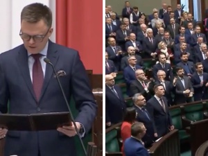 Te słowa Hołowni PiS nagrodził brawami. A Koalicja 13 grudnia nie [WIDEO]