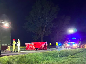 Tragiczny wypadek na Dolnym Śląsku: Motocyklista z pasażerem spłonęli żywcem