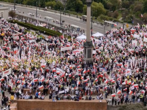 Wielka demonstracja Solidarności „Precz z Zielonym Ładem”. Mamy nagrania z drona [WIDEO]