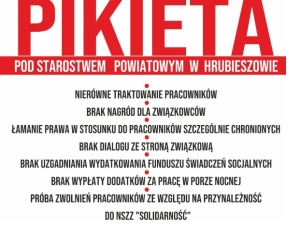 Już dziś pikieta S pod Starostwem Powiatowym w Hrubieszowie