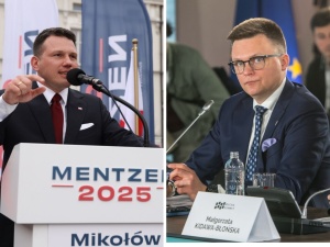 Hołownia atakuje Mentzena. Spanikowany tchórz na hulajnodze