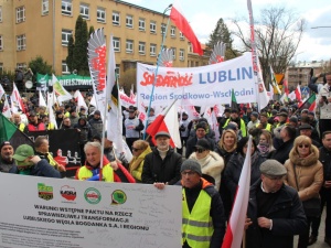 W jedności siła! W Lublinie protestowali pracownicy Bogdanki